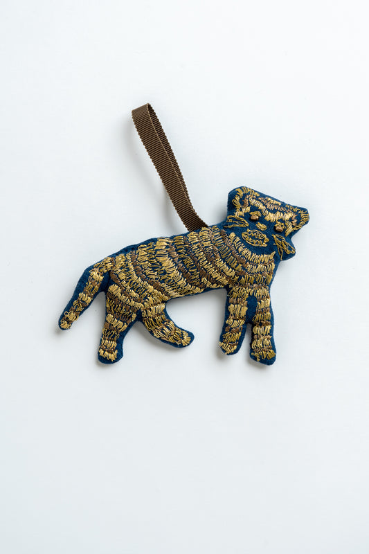 Tiger Christmas Decoration Indigo