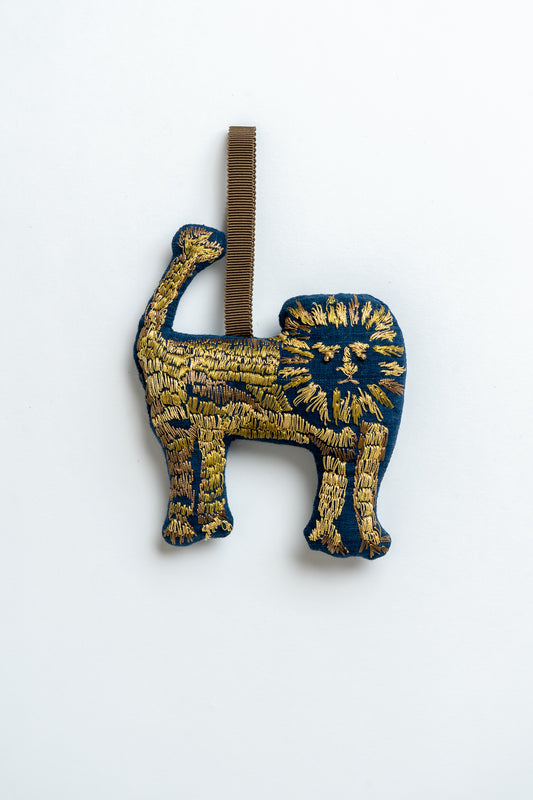 Lion Christmas Decoration Indigo