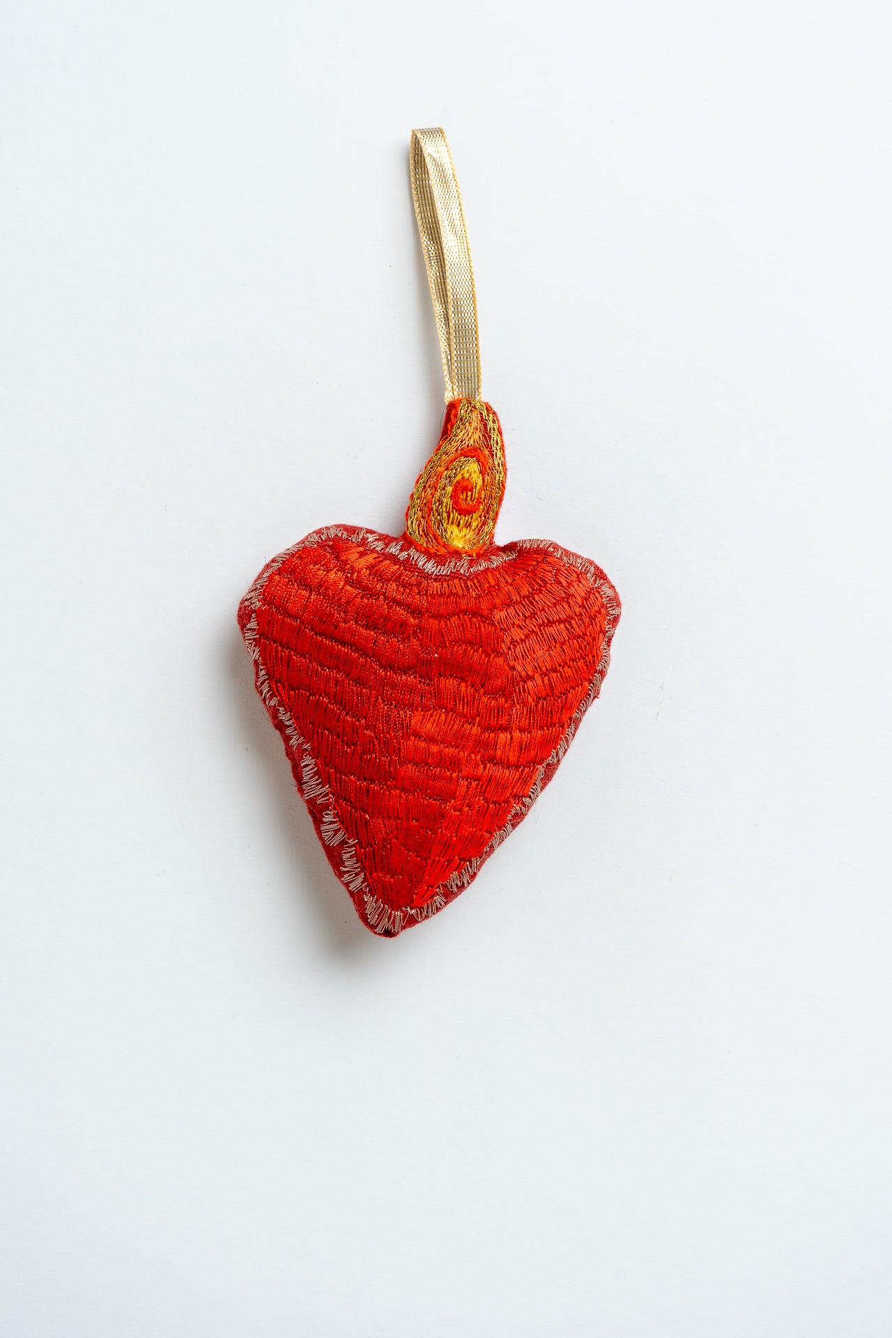 Candle Heart Christmas Decoration Pink