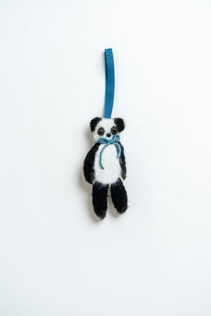 Panda Scarf Christmas Decoration Black