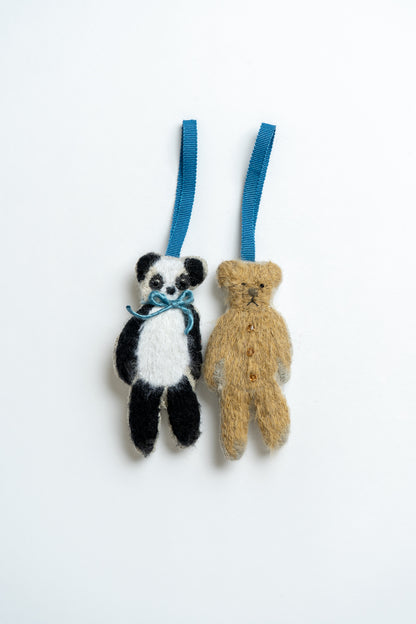 Panda Scarf Christmas Decoration Black