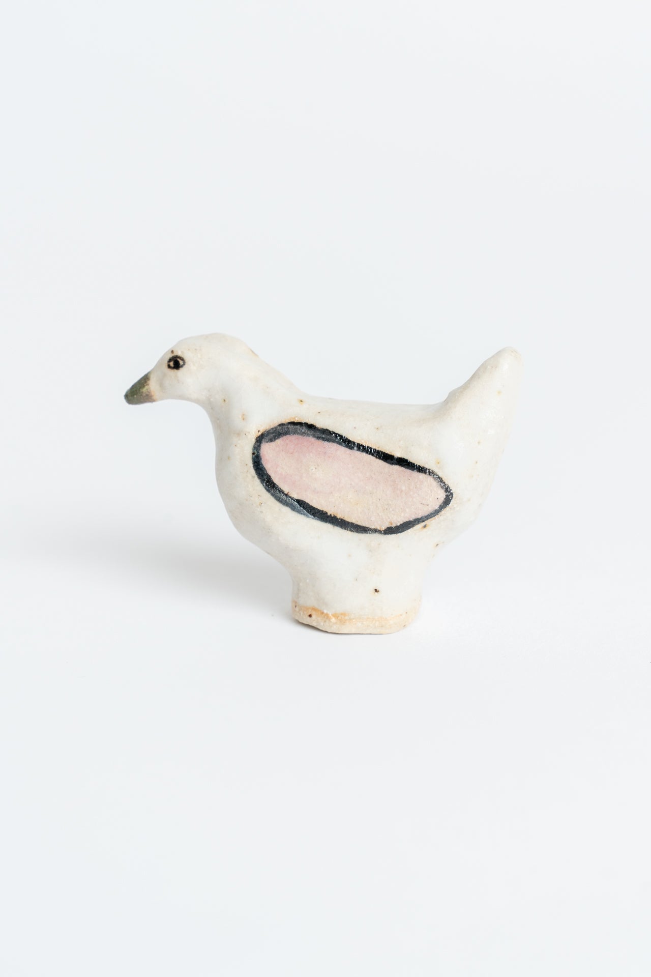Ceramic 'Bird' Garden Cane Topper White