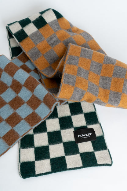 Scottish Lambswool Cosmic Checkerboard Scarf Dream
