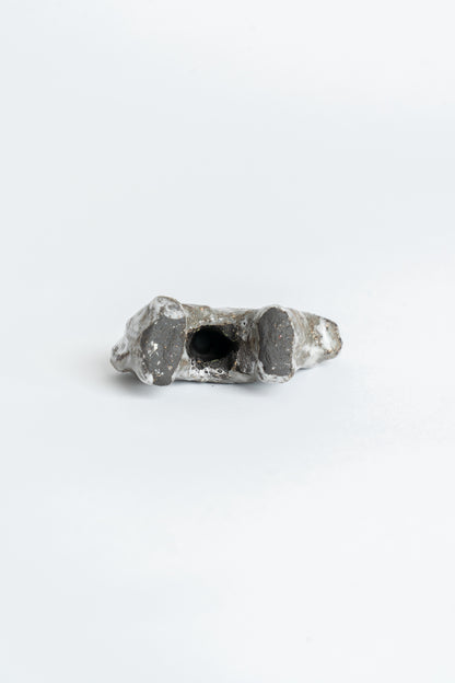 Ceramic 'Cow' Garden Cane Topper White