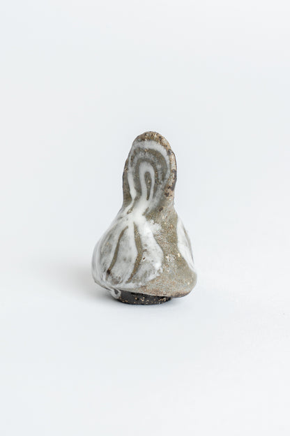 Ceramic 'Garlic Bulb' Garden Cane Topper White