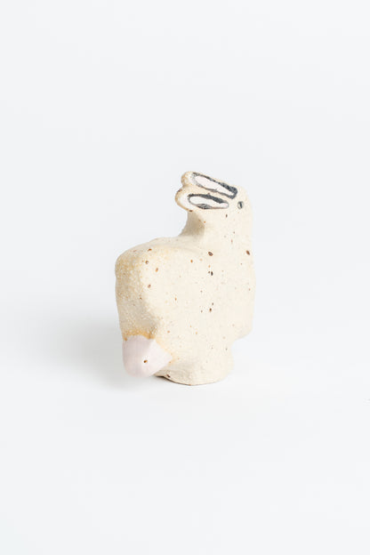 Ceramic 'Rabbit' Garden Cane Topper White