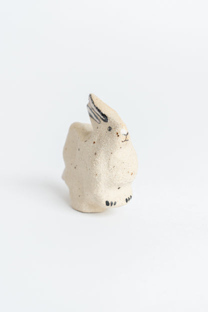 Ceramic 'Rabbit' Garden Cane Topper White