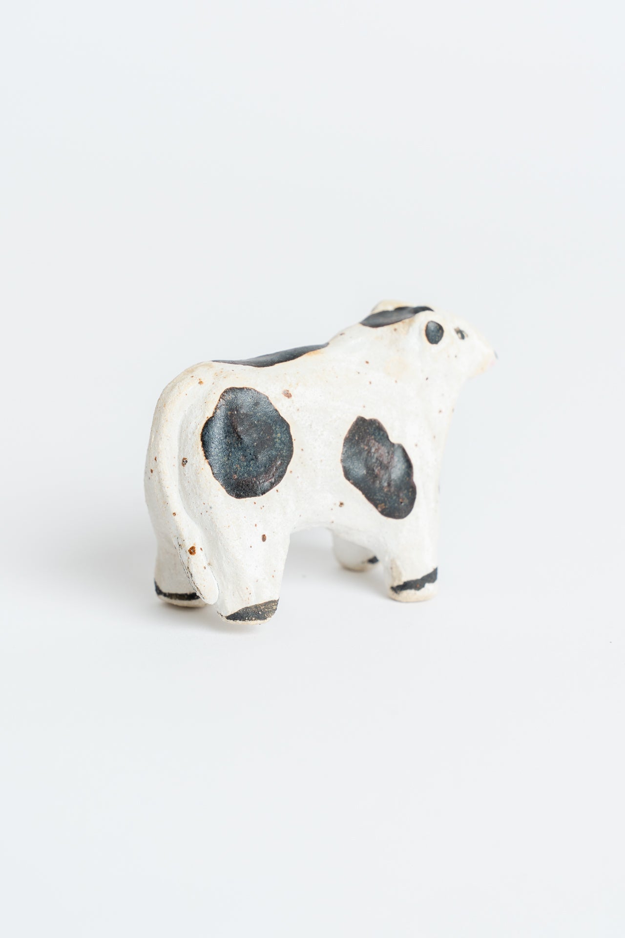 Ceramic 'Friesian Cow' Garden Cane Topper Black