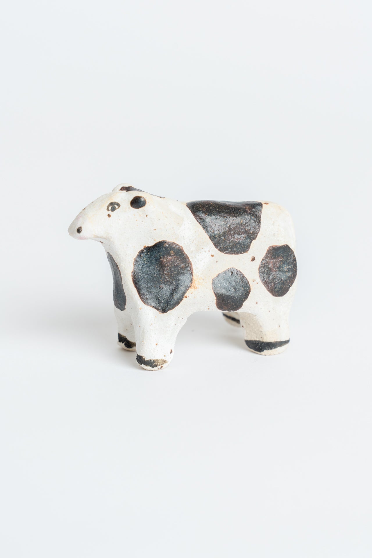 Ceramic 'Friesian Cow' Garden Cane Topper Black