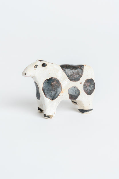 Ceramic 'Friesian Cow' Garden Cane Topper Black