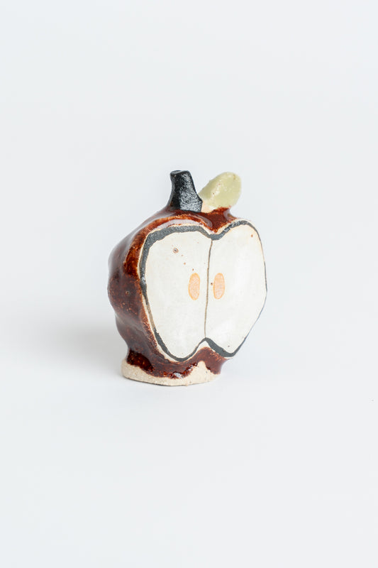 Ceramic 'Apple I' Garden Cane Topper Red