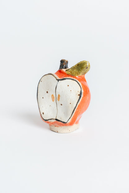 Ceramic 'Apple II' Garden Cane Topper Red