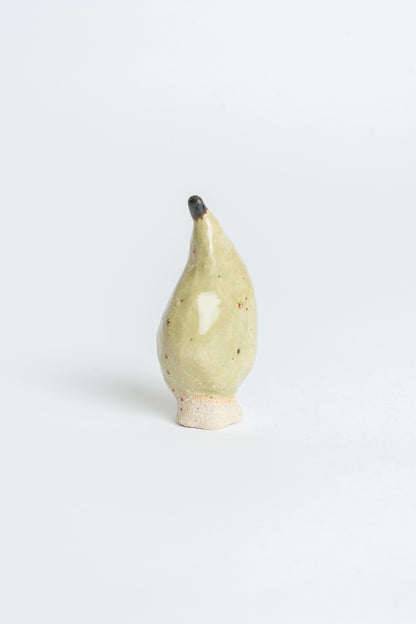 Ceramic 'Pear' Garden Cane Topper Green