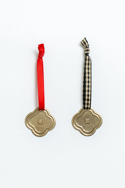 Brass Fleuron Christmas decoration Black