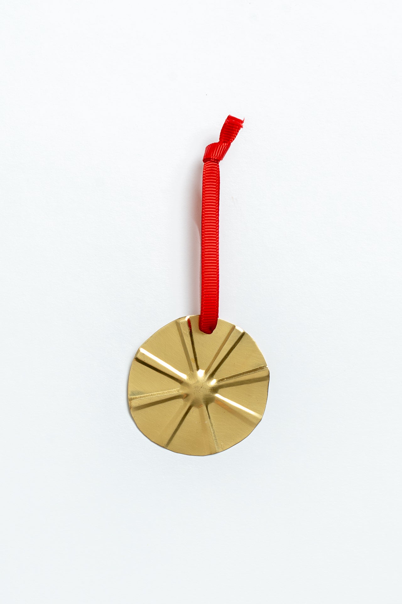 Brass Festive Medallion Red