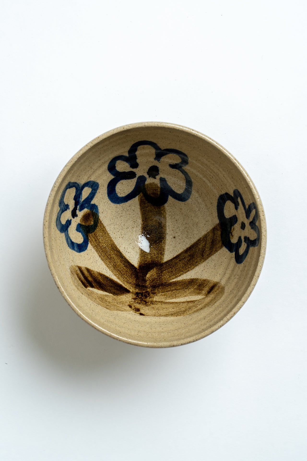 Ceramic Flower Bowl Blue