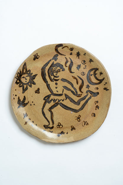 Ceramic Winter Solstice Figure Plate