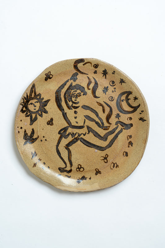 Ceramic Winter Solstice Figure Plate