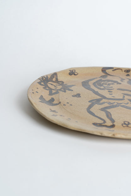 Ceramic Winter Solstice Figure Plate