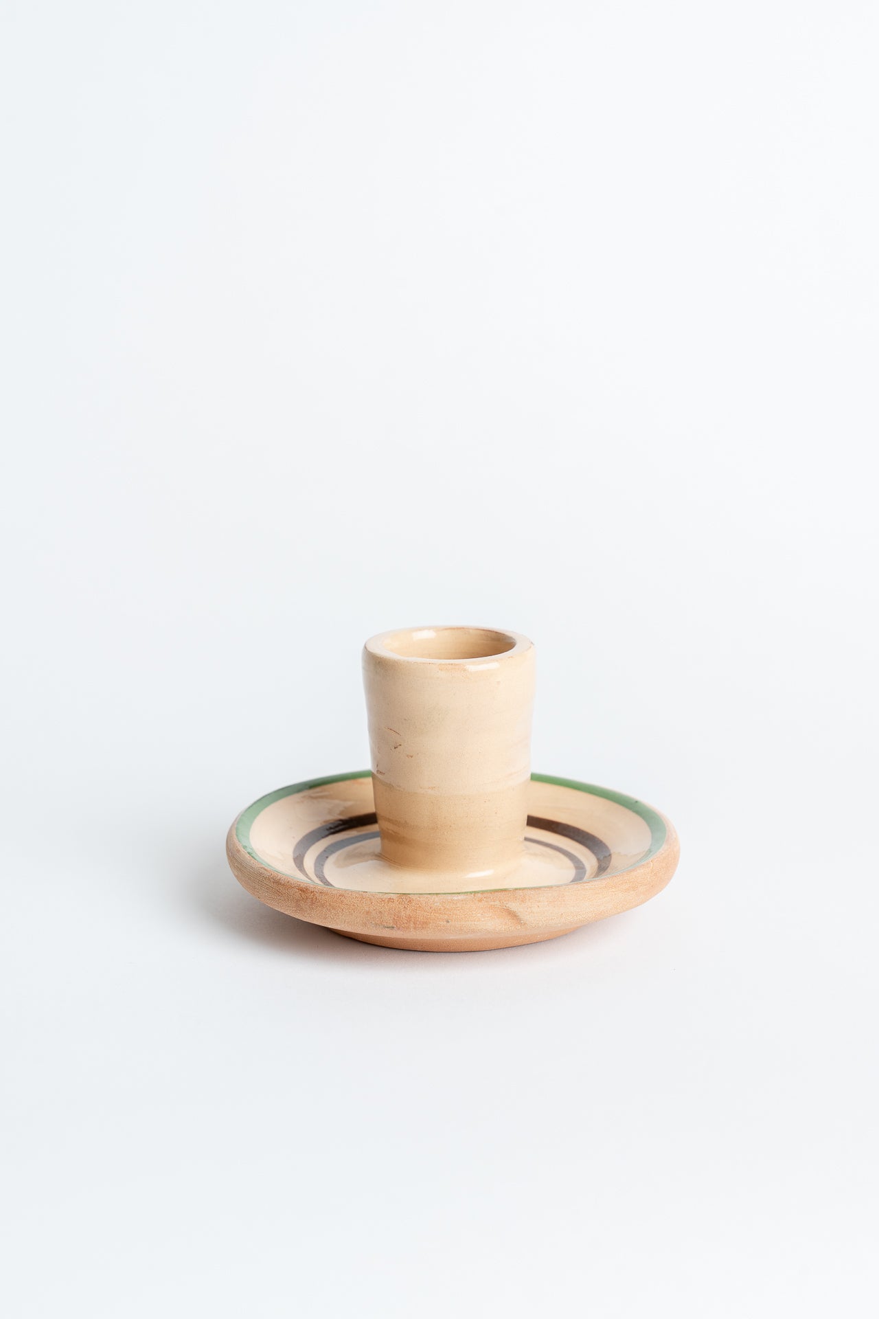 Ceramic Candle Holder Natural