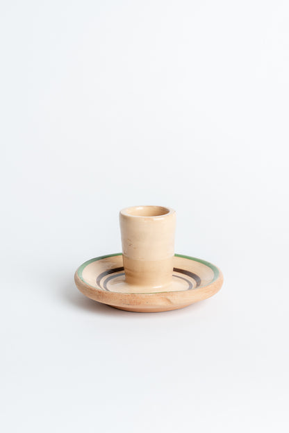 Ceramic Candle Holder Natural