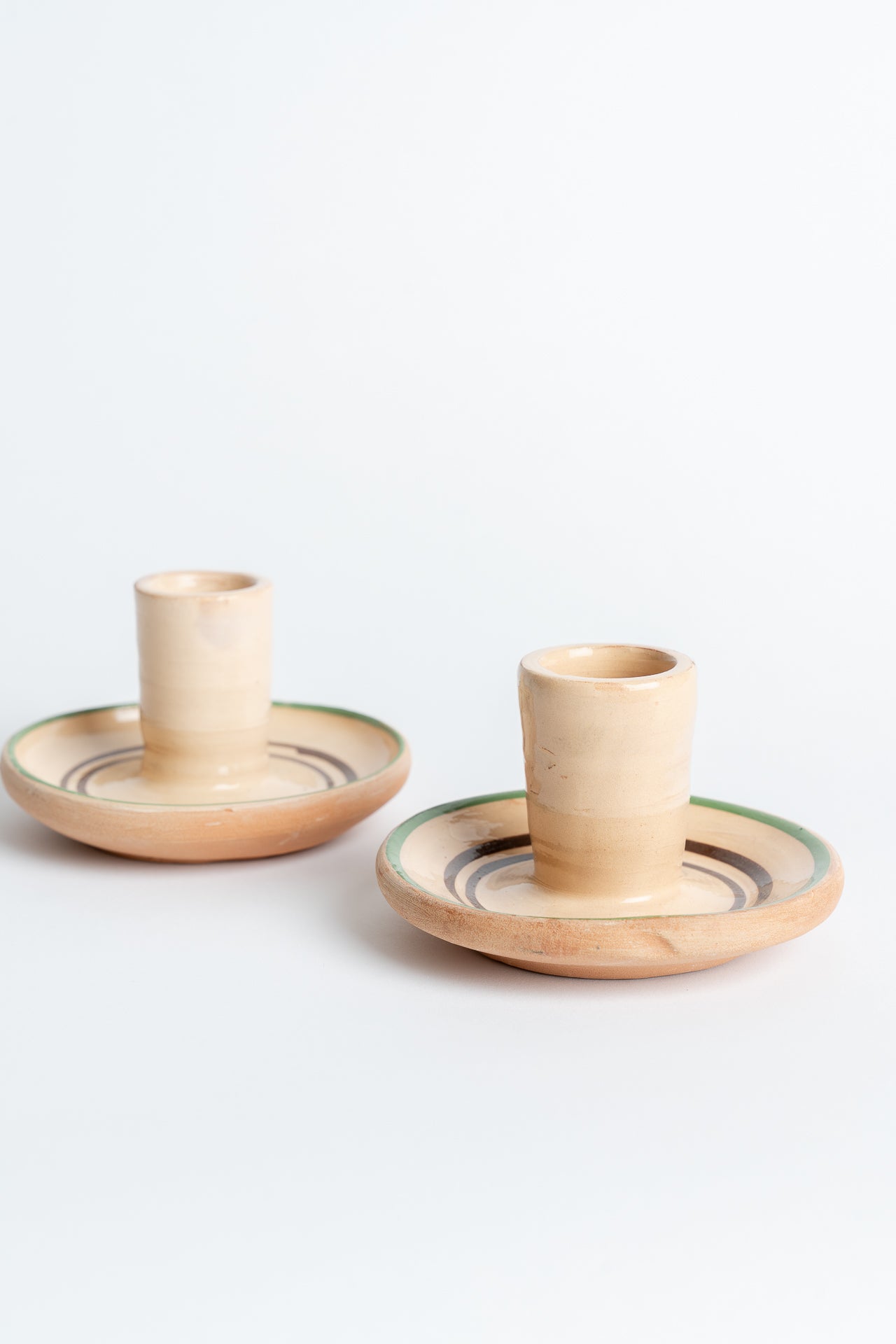 Ceramic Candle Holder Natural