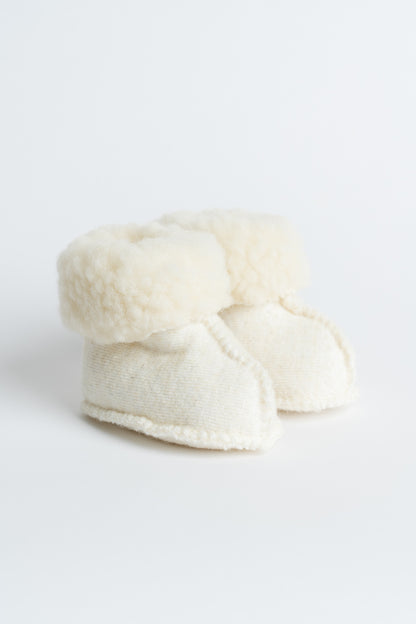 Siberian Wool Miki Booties Natural