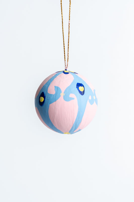 Hand Painted Christmas Bauble Blue