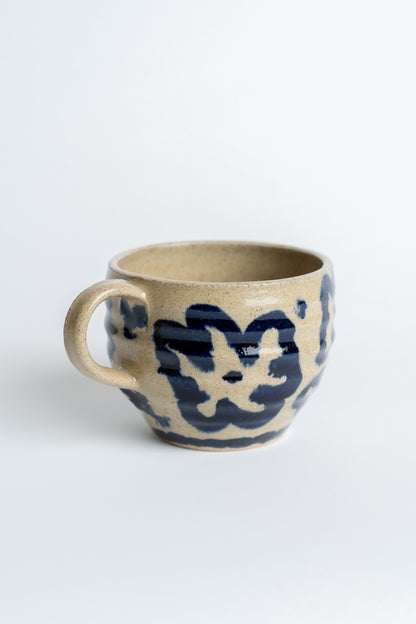 Ceramic Flower Teacup Blue