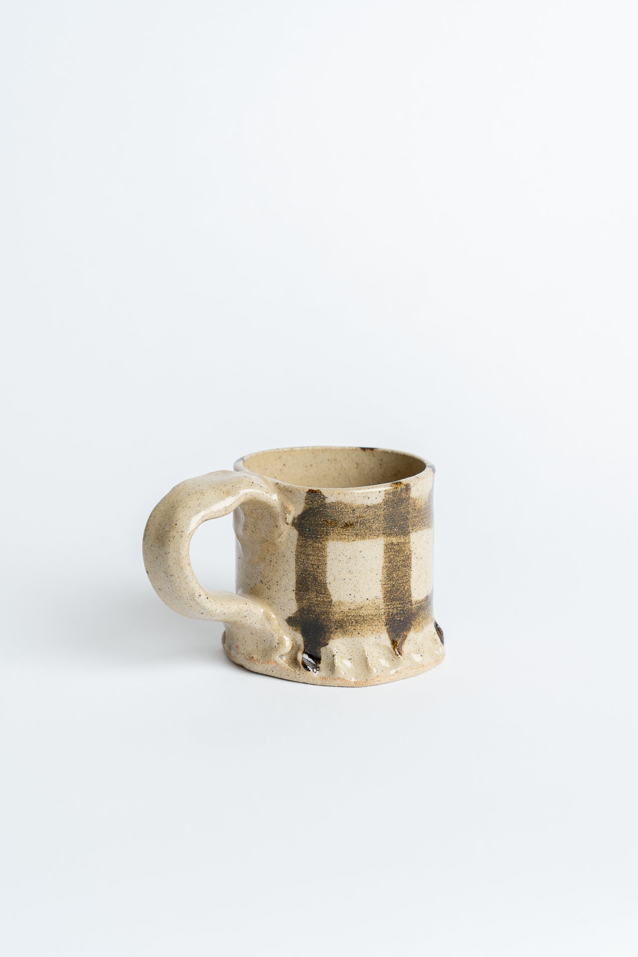 Ceramic Criss Cross Espresso Cup Natural