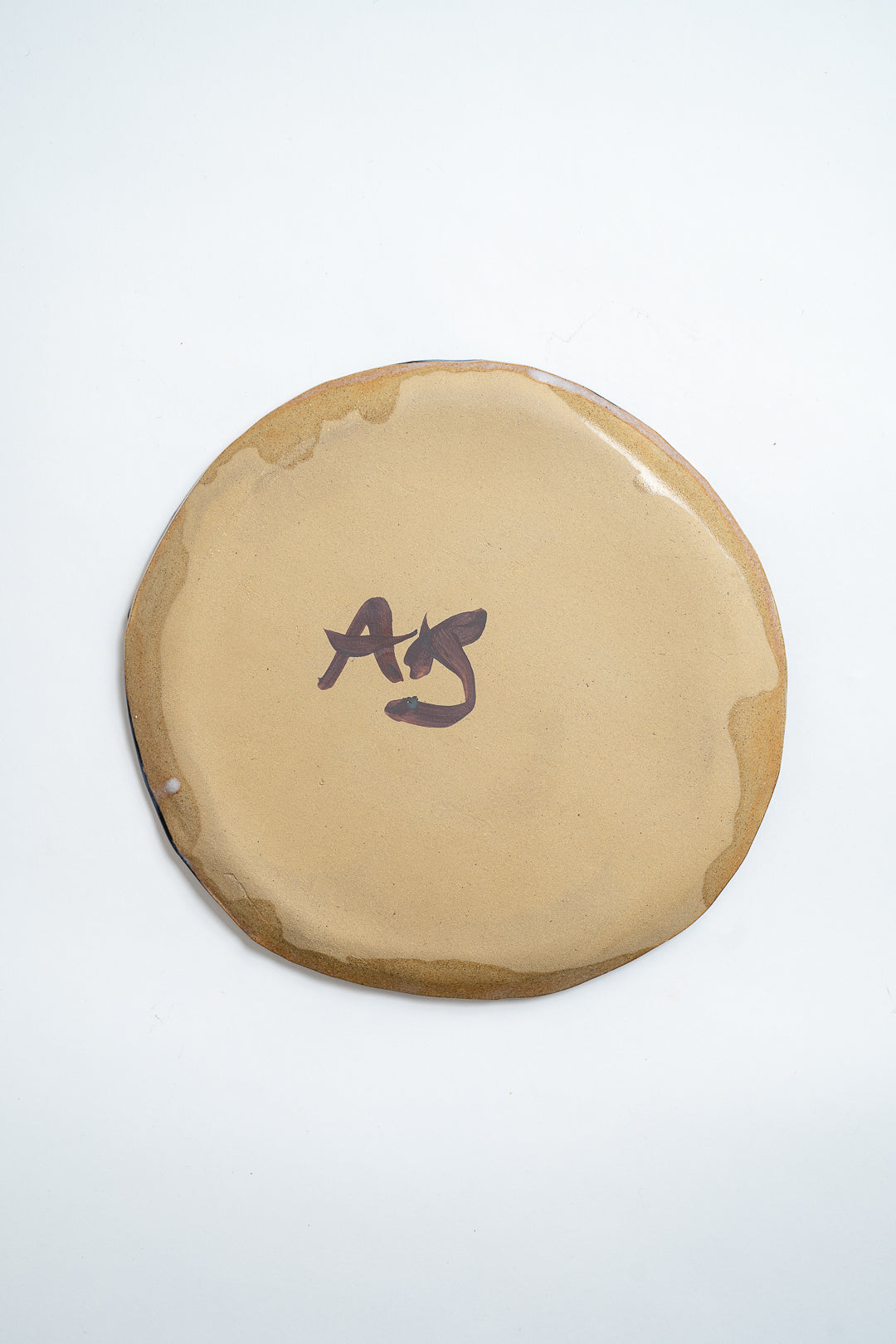 Ceramic Bird and Night Sky Round Plate