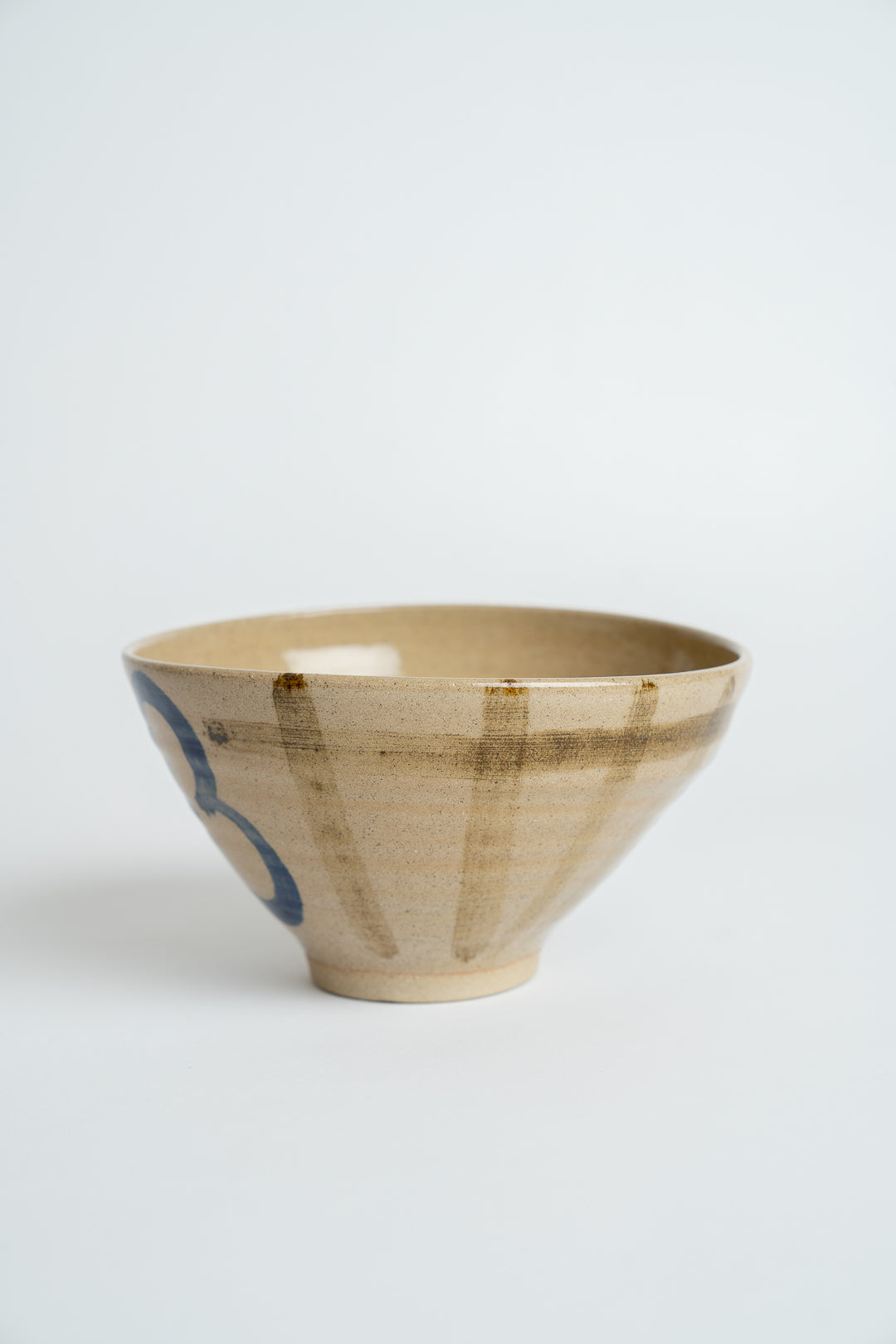 Ceramic Flower & Picket Fence Bowl Blue