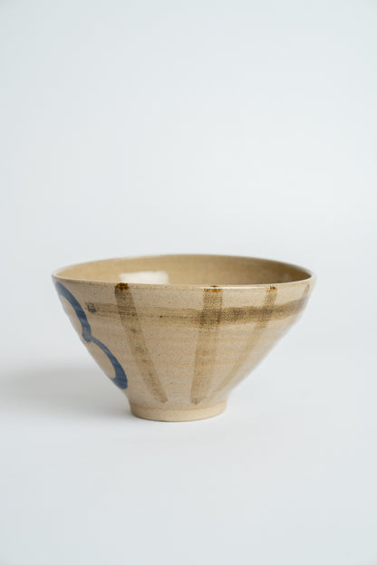 Ceramic Flower & Picket Fence Bowl Blue