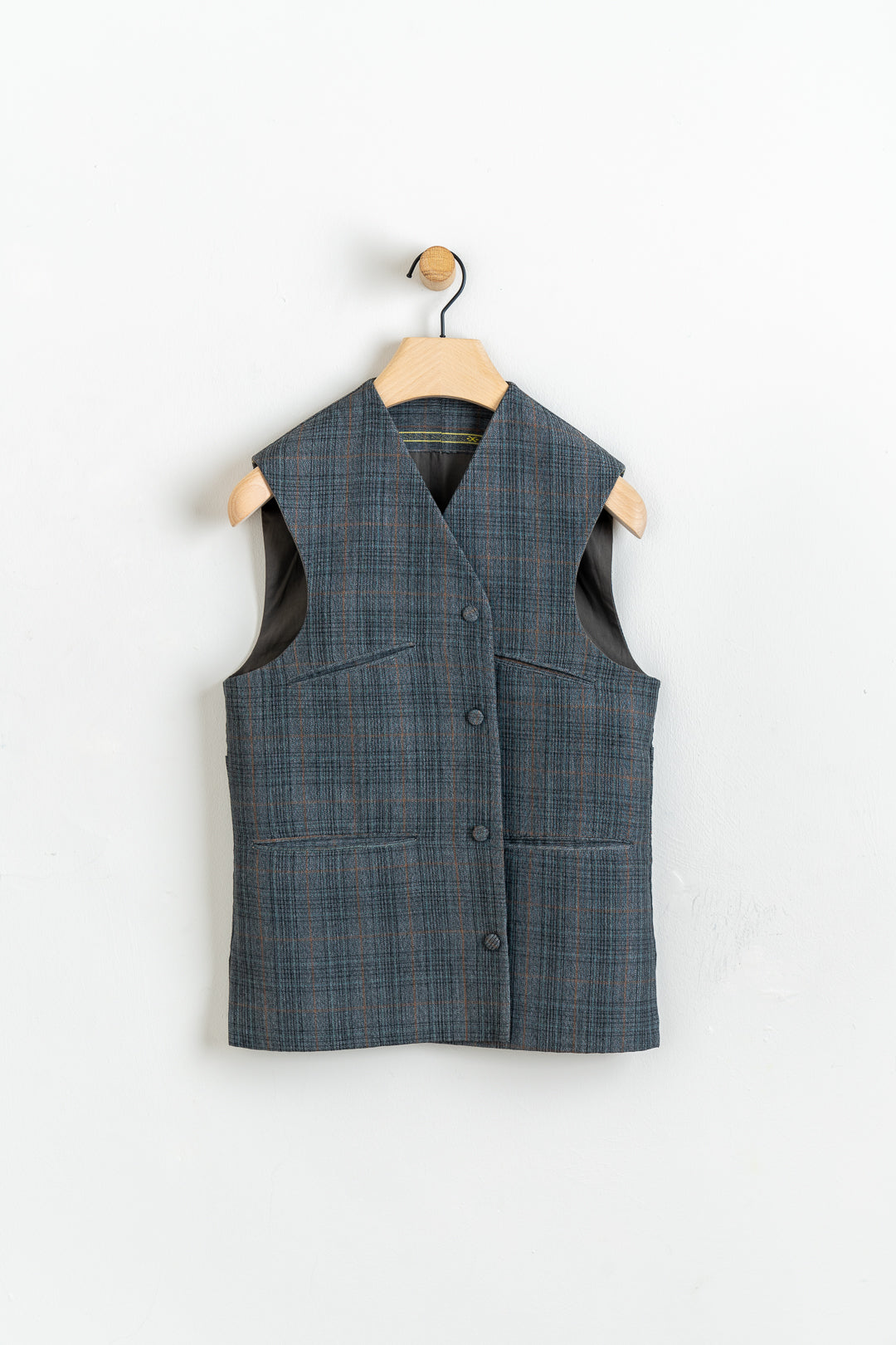 Vintage Check Handmade Waistcoat - M