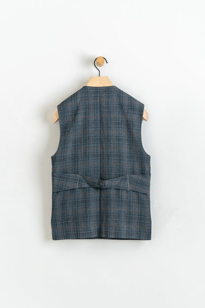 Vintage Check Handmade Waistcoat - M