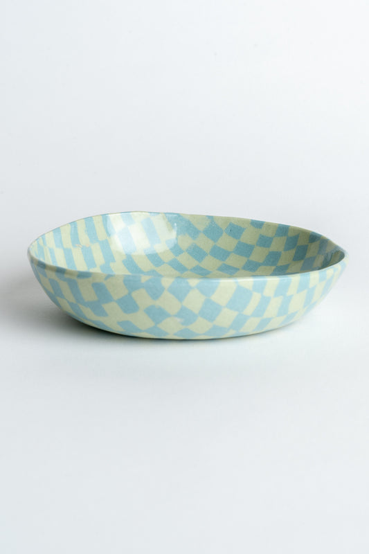 Ceramic Checkerboard Medium Bowl