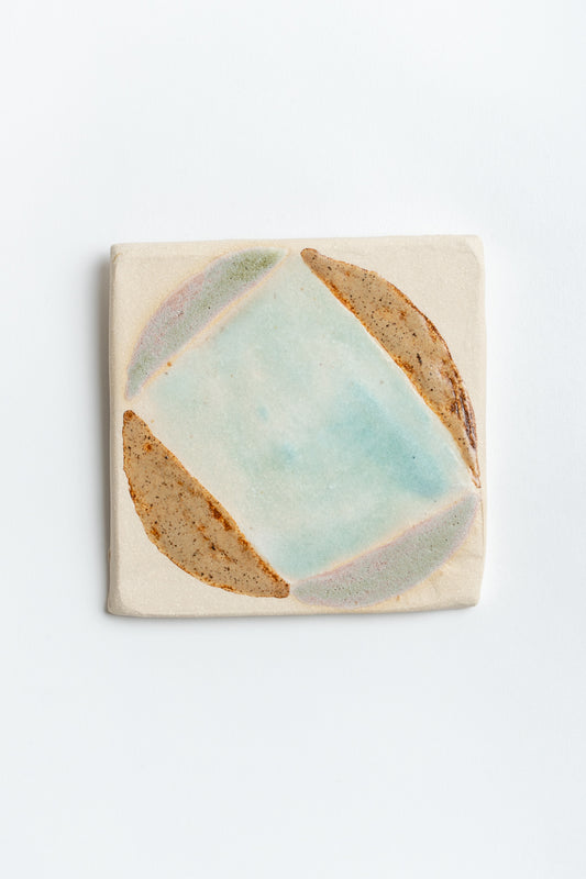 Hand Painted 'Shapes' Ceramic Tile