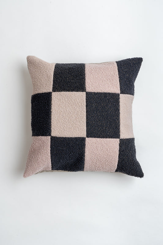 Bouclé Checkerboard Cushions