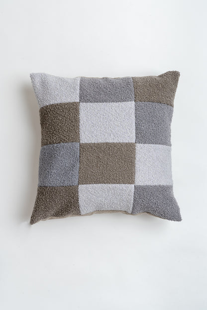 Bouclé Checkerboard Cushions