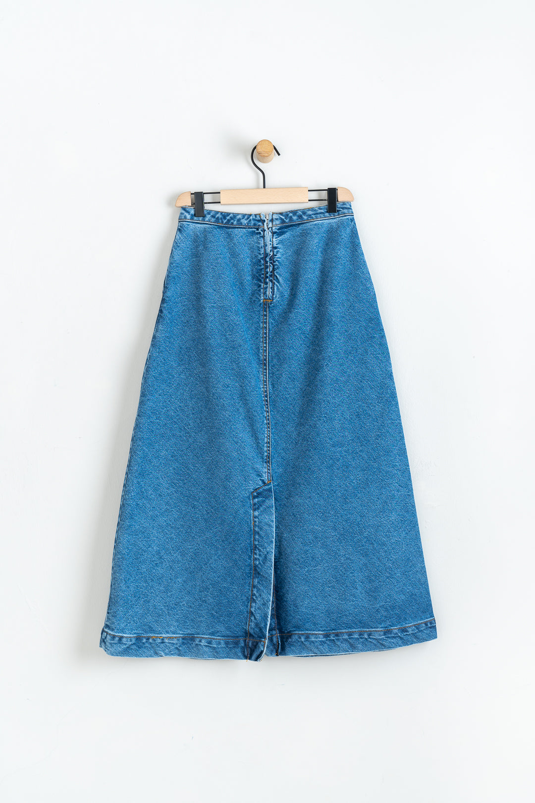 Organic Cotton Imana Skirt Washed Mid Blue