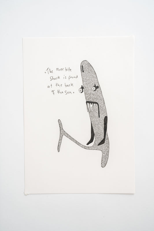 Matt Sandalls 'The Overbite Shark is found at the back of the sea' Original Artwork