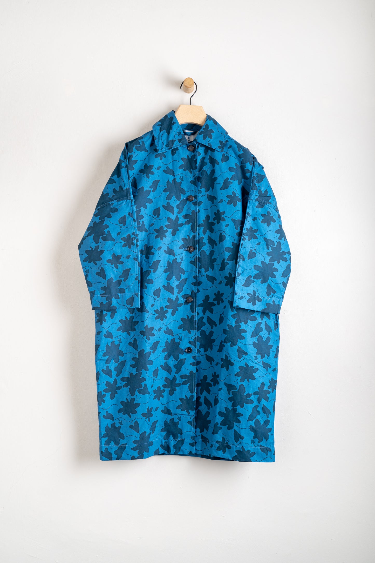 Cawley Studio Cotton Faro Printed Mac Blue Flowers