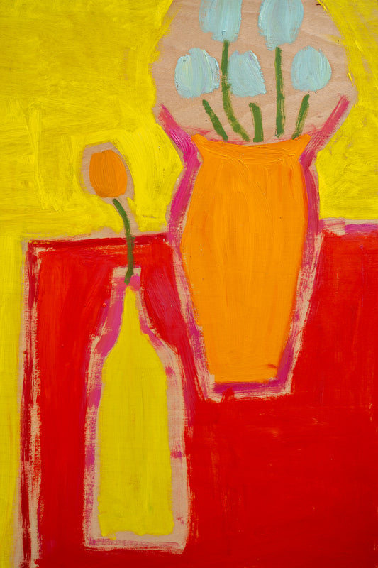 Rose Arbuthnott 'Still Life with Red Table' Original Artwork