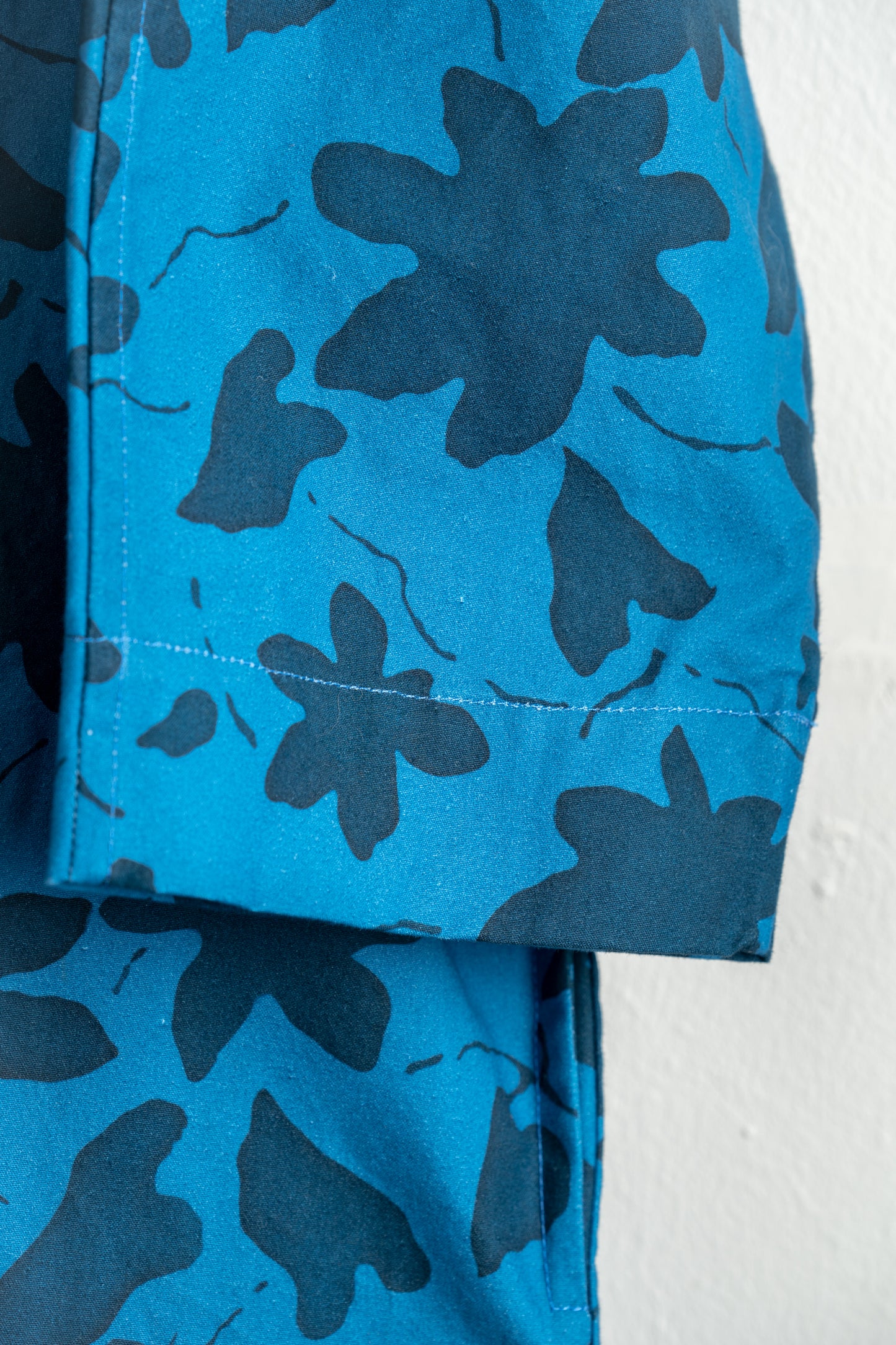 Cawley Studio Cotton Faro Printed Mac Blue Flowers