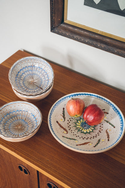 Horezu Pottery Hand Painted Romanian Serving Bowl