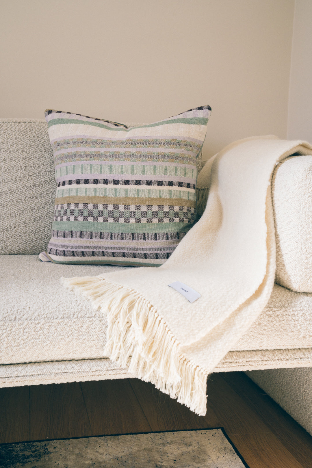 Hand Woven Linen & Wool Large Aoife Cushion