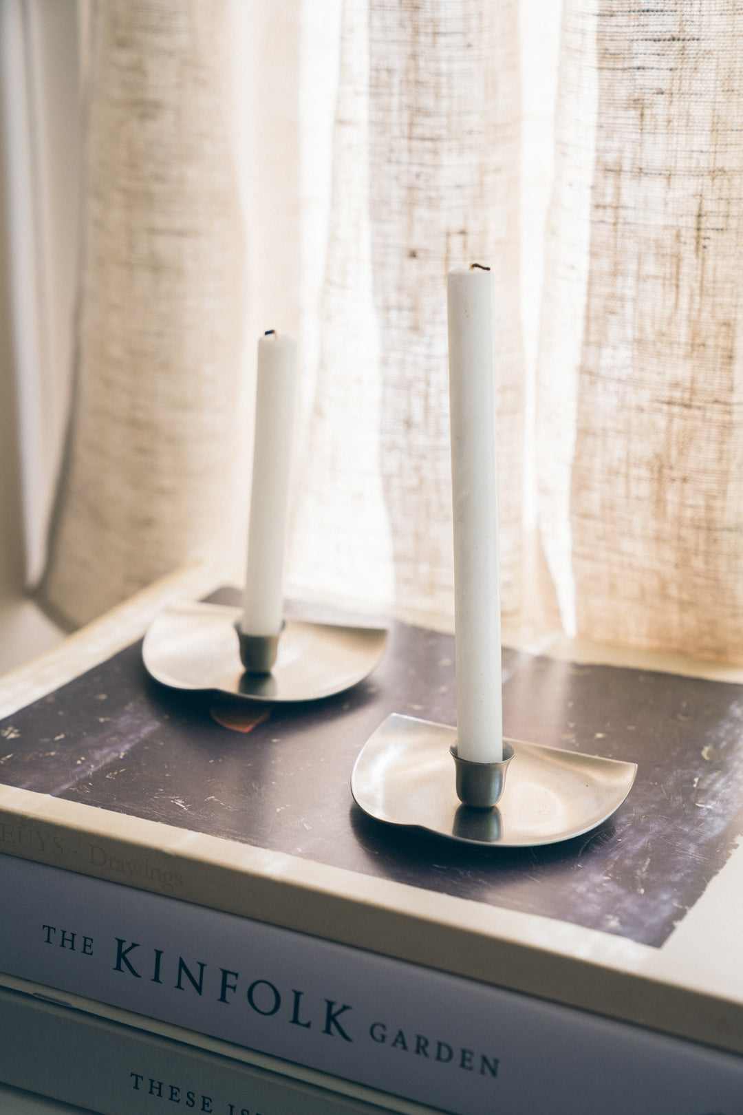 MIMMO Studios Vintage Stainless Steel Candle Holders