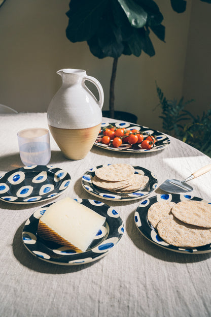 Hand Painted Cobalt Dash Small Plate