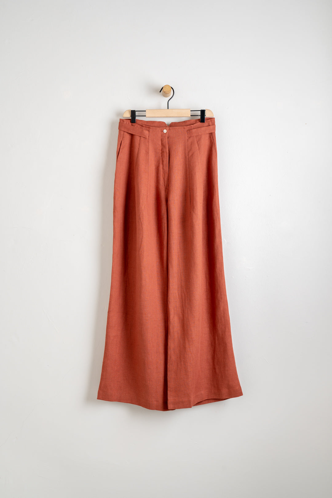 Linen Aphelia Trouser Terracotta