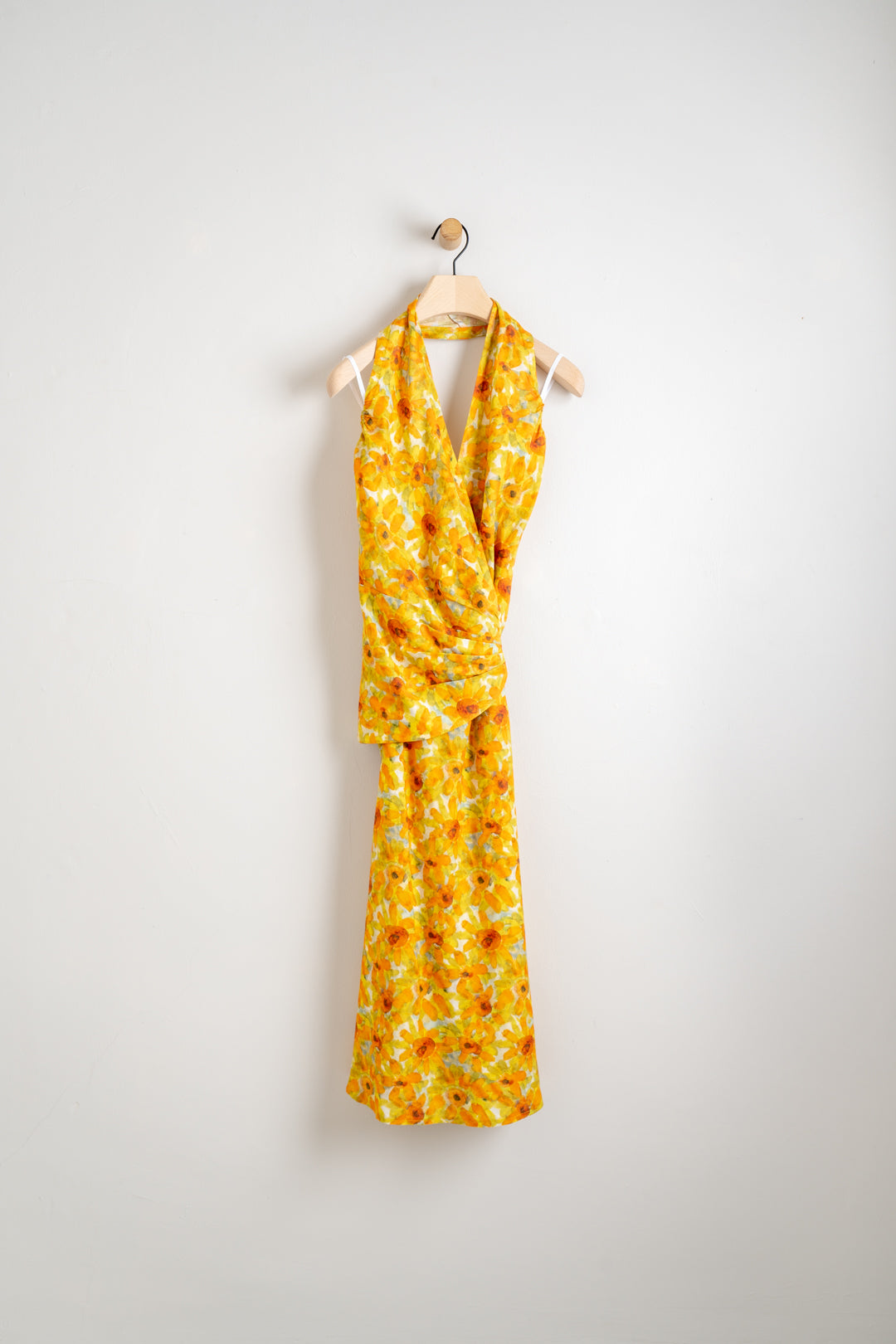 Linen Blend Cardo Dress Yellow